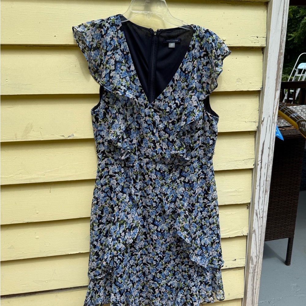 Tommy Hilfiger Blue Floral Midi Dress